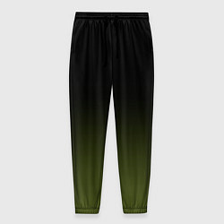 Мужские брюки Черный и хвойный зеленый градиент