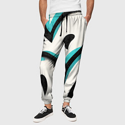 Брюки на резинке мужские Узоры в стиле граффити, цвет: 3D-принт — фото 2