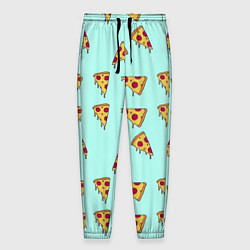 Мужские брюки Куски пиццы на голубом фоне
