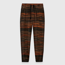 Мужские брюки Оранжевые абстрактные волны материи