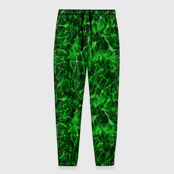 Брюки на резинке мужские Зелёный лёд - текстура, цвет: 3D-принт