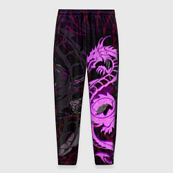 Мужские брюки Неоновый дракон purple dragon