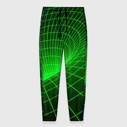Мужские брюки Зелёная неоновая чёрная дыра