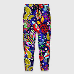 Мужские брюки Multicolored floral patterns