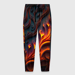 Мужские брюки Огненный орнамент с языками пламени