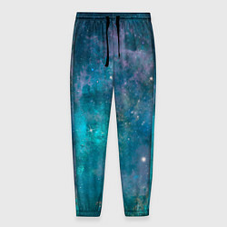 Мужские брюки Абстрактный светло-синий космос и звёзды