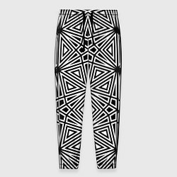 Мужские брюки Паттерн из чёрно-белого множества треугольников