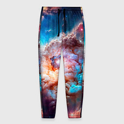 Мужские брюки Небула в космосе в голубо-розовых тонах - нейронна