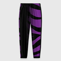 Мужские брюки Фиолетовый с черными полосками зебры