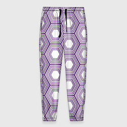Мужские брюки Шестиугольники фиолетовые