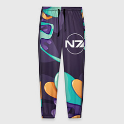 Брюки на резинке мужские Mass Effect graffity splash, цвет: 3D-принт