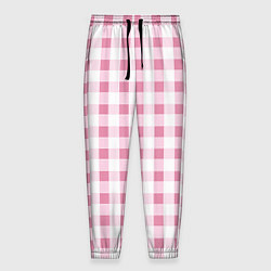 Мужские брюки Барби-розовый: клетка
