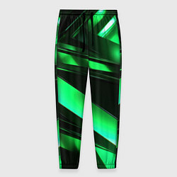 Мужские брюки Зеленая неоновая абстракция