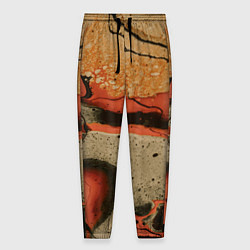 Мужские брюки Оранжевые и бежевые потоки красок