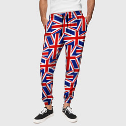 Брюки на резинке мужские Флаги Великобритании, цвет: 3D-принт — фото 2