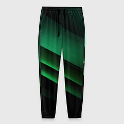 Мужские брюки Черно зеленые полосы