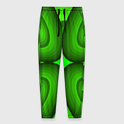 Брюки на резинке мужские Зеленые овалы, цвет: 3D-принт