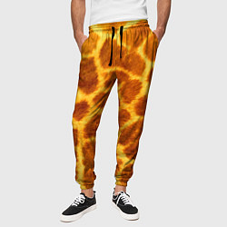 Брюки на резинке мужские Шкура жирафа - текстура, цвет: 3D-принт — фото 2