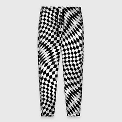 Мужские брюки Черно-белая шахматная иллюзия