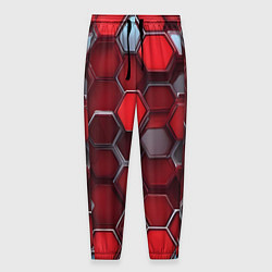 Мужские брюки Cyber hexagon red