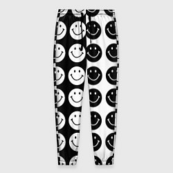 Мужские брюки Smiley black and white