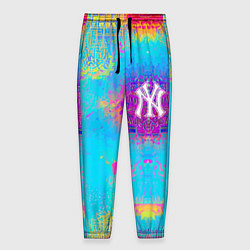Брюки на резинке мужские New York Yankees - baseball team - logo, цвет: 3D-принт