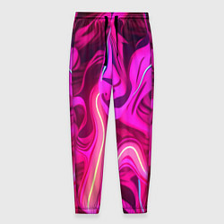 Мужские брюки Pink neon abstract