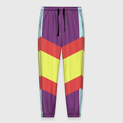 Брюки на резинке мужские Винтажный цвет 60 годов, цвет: 3D-принт