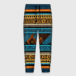 Мужские брюки Этнический рисунок в горизонтальную полоску