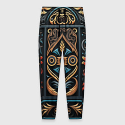 Мужские брюки Узор с растительными элементами в славянском стиле