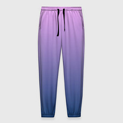 Мужские брюки Рассвет розовый и синий градиент 3d