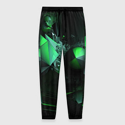 Мужские брюки Геометрическая текстурная зеленая абстракция