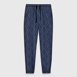 Мужские брюки Серо-синий геометричные линии
