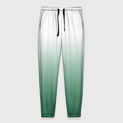 Мужские брюки Туманный градиент бело-зелёный