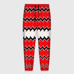 Мужские брюки White and red stripes