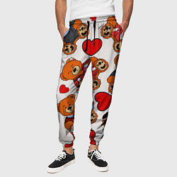 Брюки на резинке мужские Медведи - персонажи из Слово пацана, цвет: 3D-принт — фото 2