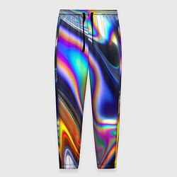 Мужские брюки Жидкая голографическая бензиновая абстракция