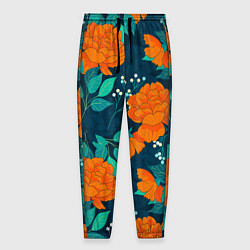 Мужские брюки Паттерн с оранжевыми цветами