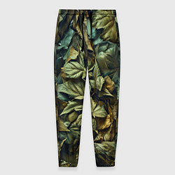 Мужские брюки Реалистичный камуфляж из листьев