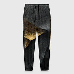 Мужские брюки Черная текстура с золотистым напылением