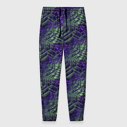 Мужские брюки Фиолетово-зеленые ромбики