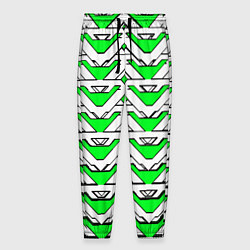 Мужские брюки Бело-зелёный узор