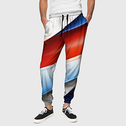 Брюки на резинке мужские Абстрактный минимализм плавные волнистые линии, цвет: 3D-принт — фото 2