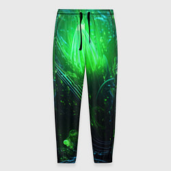 Мужские брюки Зеленая кислотная яркая неоновая абстракция