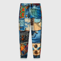 Мужские брюки Vanguard denim patchwork - ai art