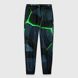 Мужские брюки Abstract dark green geometry style