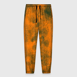 Мужские брюки Оранжевый в зеленых пятнах