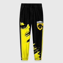 Брюки на резинке мужские AEK sport color yellow, цвет: 3D-принт