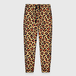Брюки на резинке мужские Леопардовый узор текстура-шкура, цвет: 3D-принт