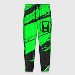 Брюки на резинке мужские Honda sport green, цвет: 3D-принт